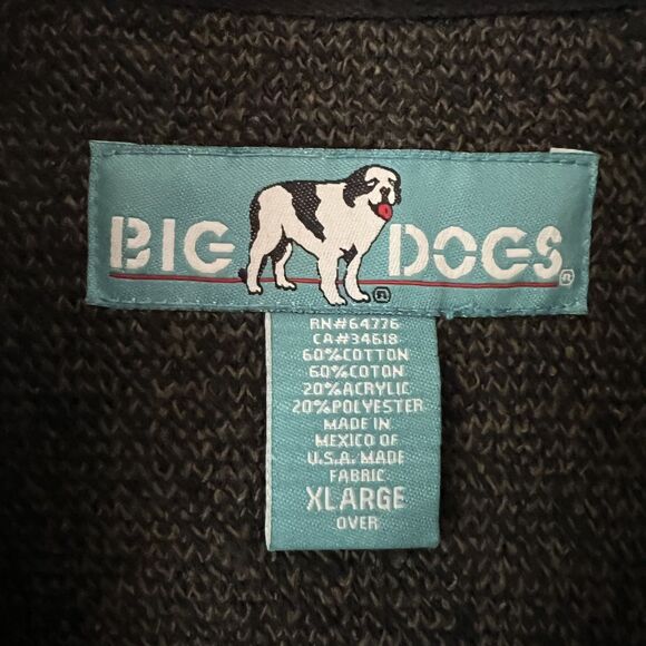 1990s Vintage Mens Olive Green Sleeveless Jacket Vest sz XL by Big Dogs - Picture 5 of 5